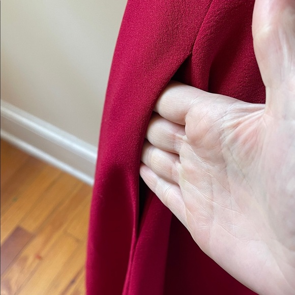 Dress the Population Catalina Red V-Neck Fit & Flare Dress M EUC Pockets - Picture 4 of 10